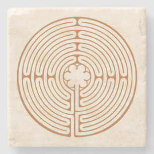 Chartres Labyrinth Stone Coaster