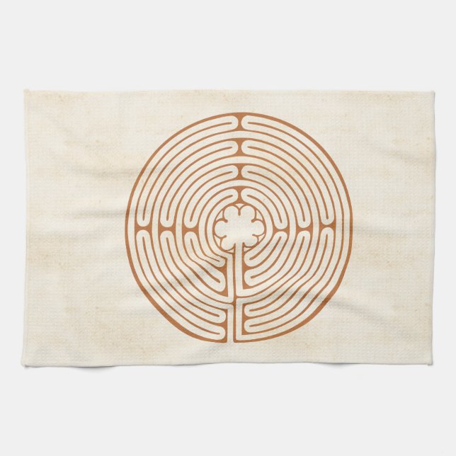 Chartres Labyrinth Tea Towel (Horizontal)
