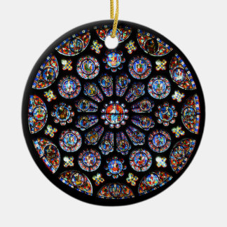 Chartres Rose Window Ceramic Tree Decoration