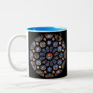 Chartres Rose Window Two-Tone Coffee Mug