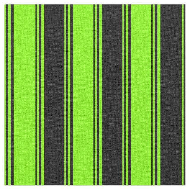 Chartreuse and Black Pattern Fabric (Close Up)