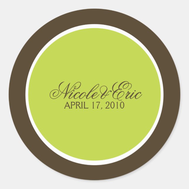 Chartreuse and Brown Envelope Seals (Front)