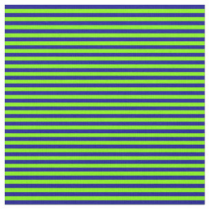 Chartreuse and Dark Blue Coloured Stripes Fabric