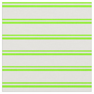 Chartreuse and Mint Cream Lined/Striped Pattern Fabric