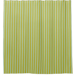 Chartreuse and Pistachio Green Stripes Shower Curtain