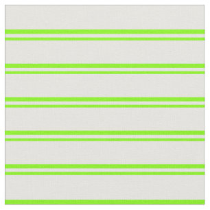 Chartreuse and White Coloured Pattern of Stripes Fabric