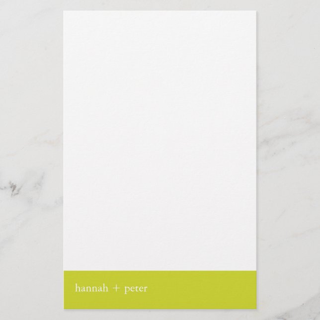 Chartreuse Banner :: Stationery (Front)