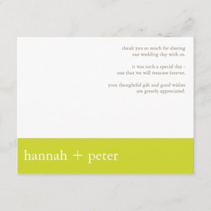 Chartreuse Banner :: Thank You Card