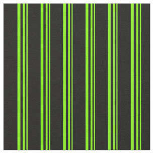 Chartreuse & Black Coloured Lines Fabric
