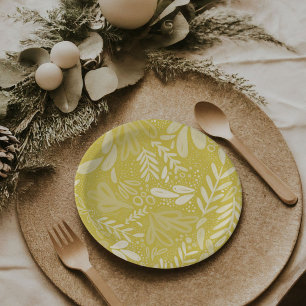 Chartreuse Bramble Festive Botanical Plates
