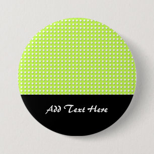 Chartreuse Bright Lime Green Pattern - Diamonds 7.5 Cm Round Badge
