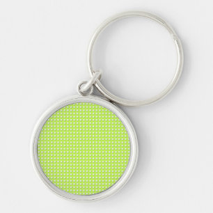 Chartreuse Bright Lime Green Pattern - Diamonds Key Ring