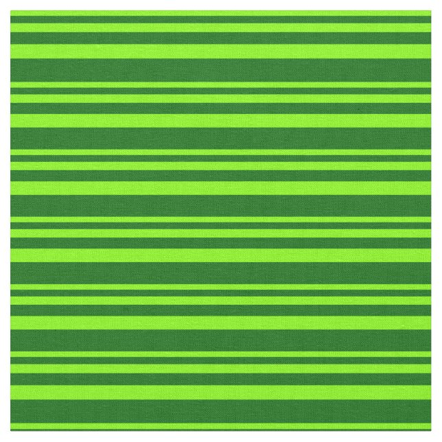 Chartreuse & Dark Green Striped/Lined Pattern Fabric (Close Up)