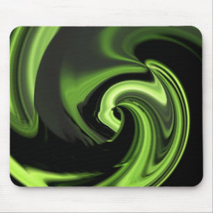 Chartreuse Green Abstract Heart Mousepad