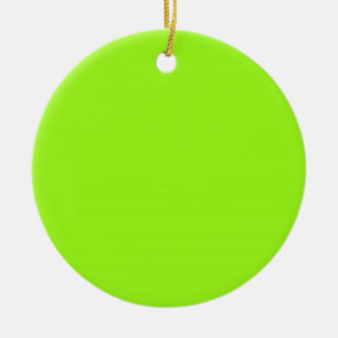 Chartreuse Green Background on an Ornament