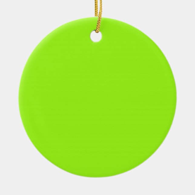 Chartreuse Green Background on an Ornament (Front)
