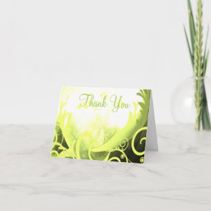 Chartreuse Green Calla Lily Thank You Cards