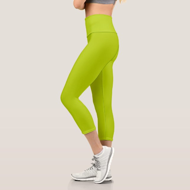 Chartreuse Green Capri Leggings (Left)