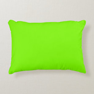 Chartreuse Green Colour Bright Neon Green Colour Decorative Cushion