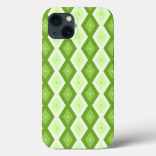 Chartreuse green diamond pattern Case-Mate iPhone  13 Case