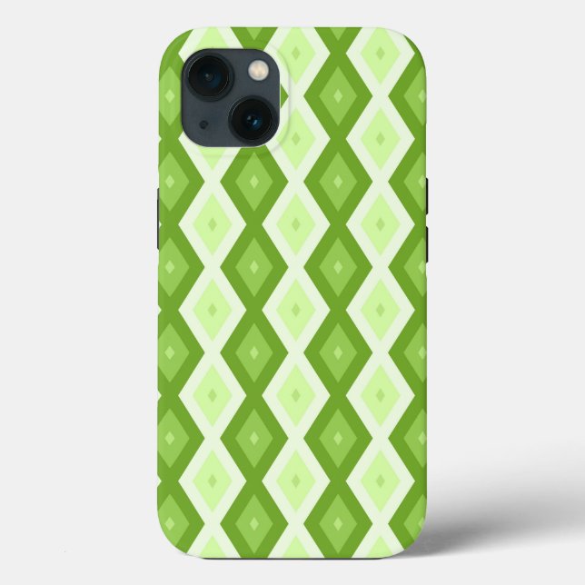 Chartreuse green diamond pattern Case-Mate iPhone  Case (Back)