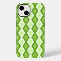 Chartreuse green diamond pattern