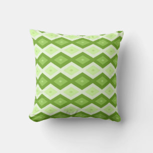 Chartreuse green diamond pattern cushion