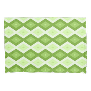 Chartreuse green diamond pattern pillowcase
