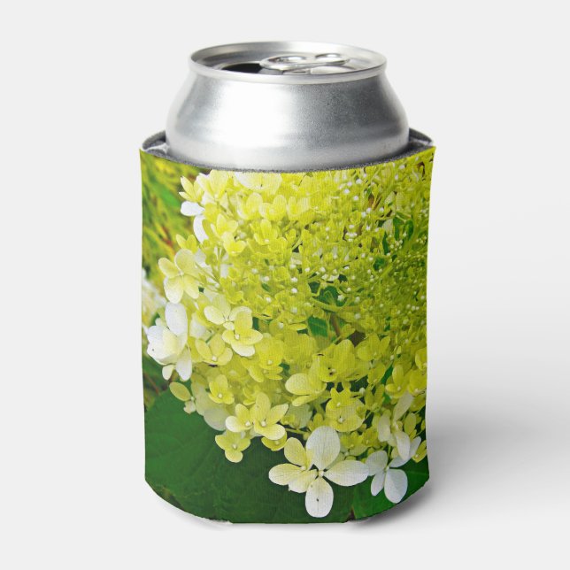 Chartreuse Green, Limelight Hydrangea, Can Cooler (Can Front)