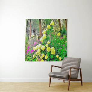 Chartreuse Green Limelight Hydrangea Garden Tapestry