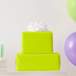 Chartreuse Green Solid Colour Wrapping Paper