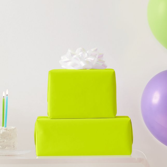 Chartreuse Green Solid Colour Wrapping Paper (Party Gifts)