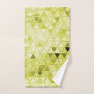 Chartreuse Green Wedding Mosaic Tile Hand Towel