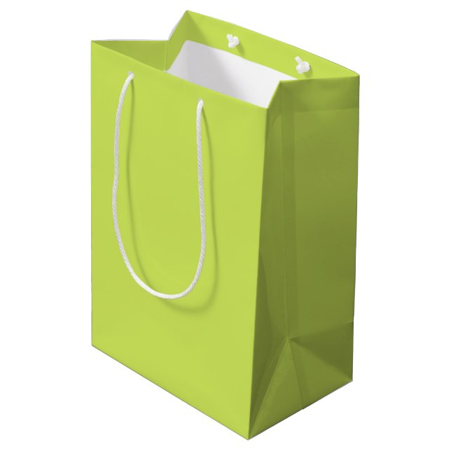 Chartreuse Greenery  Medium Gift Bag (Back Angled)