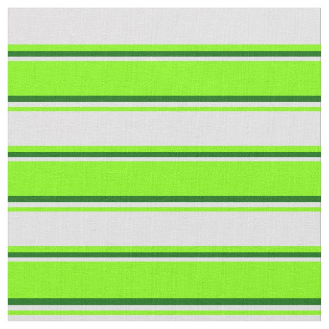 Chartreuse, Lavender & Dark Green Stripes Fabric (Close Up)