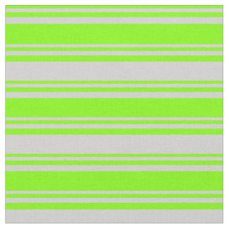 Chartreuse & Light Grey Pattern Fabric