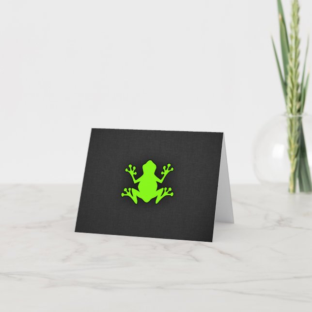 Chartreuse, Neon Green Frog Card (Front)