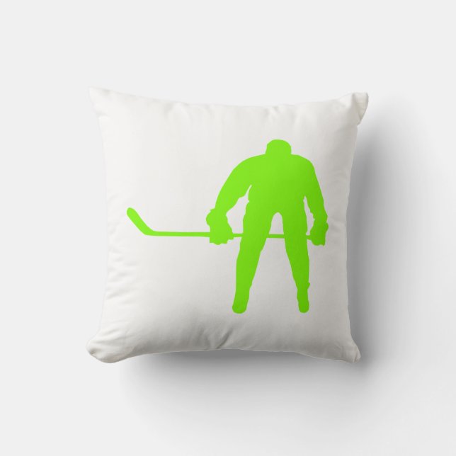 Chartreuse, Neon Green Hockey Cushion (Front)
