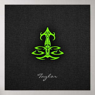 Chartreuse, Neon Green Libra Poster