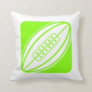 Chartreuse, Neon Green Rugby Cushion