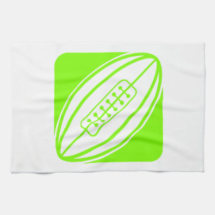 Chartreuse, Neon Green Rugby Tea Towel