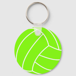 Chartreuse, Neon Green Volleyball Key Ring