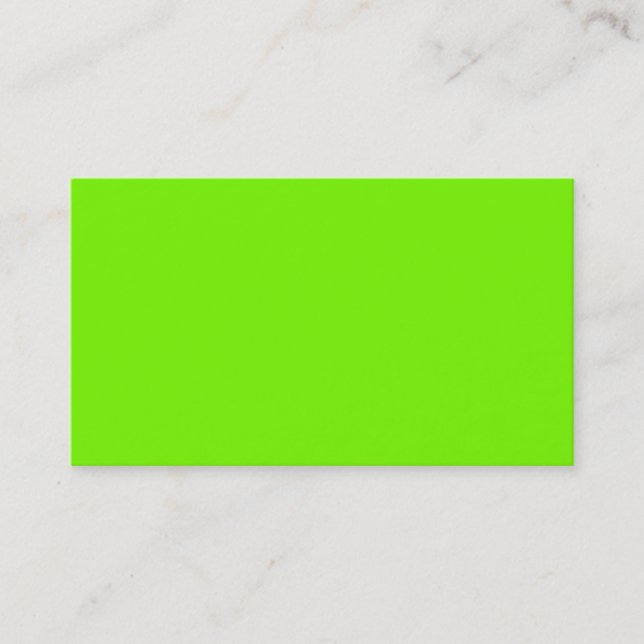 Chartreuse Neon Yellow Green Colour Only Tools Business Card (Front)
