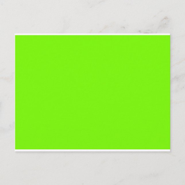 Chartreuse Neon Yellow Green Colour Only Tools Postcard (Front)