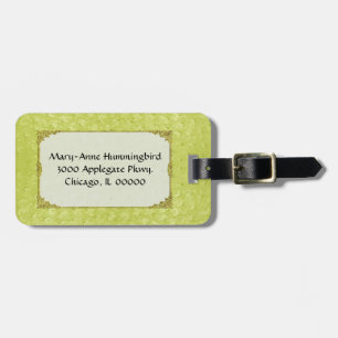 Chartreuse Ostrich Skin Look Custom Luggage Tage Luggage Tag