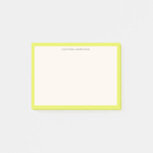 Chartreuse Personalised Name Back to School Study Post-it Notes