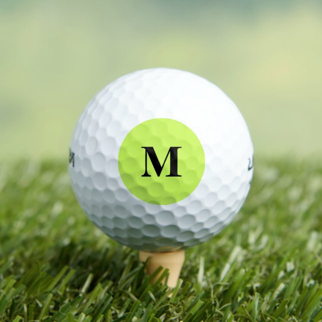 Chartreuse Solid Colour Golf Balls (Insitu Tee)