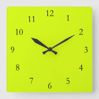 Chartreuse Square Wall Clock