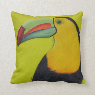 Chartreuse Toucan by GG Cushion