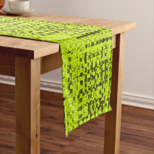 Chartreuse Tweed Short Table Runner